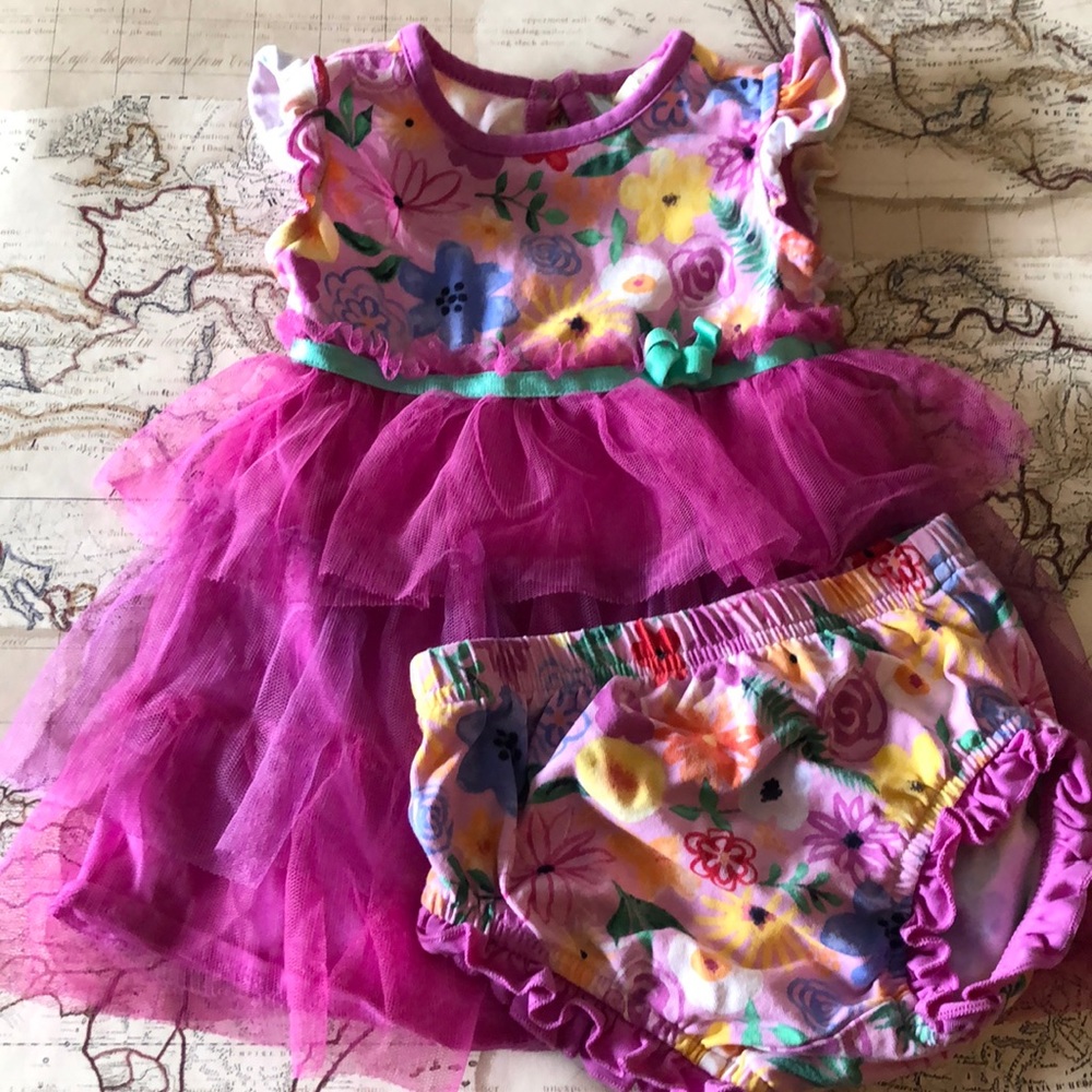 Matilda Jane pink floral dress 6-12 months